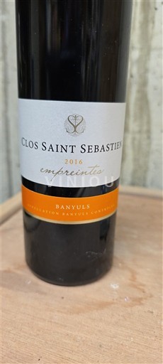 Roussillon Banyuls Clos Saint Sebastien Empreintes 2016