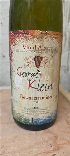Vinos Blanc sec Georges Klein 2003 Francia Alsacia Vin de France