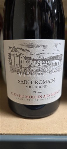 Bourgogne Saint-Romain Clos du Moulin aux Moines Sous Roches 2022