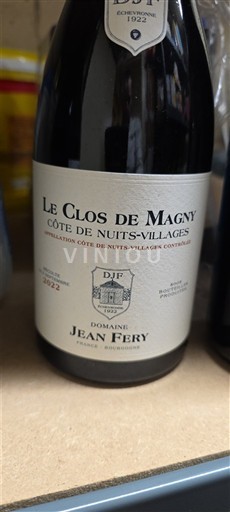 Borgoña Côte de Nuits Villages Jean Fery Le Clos de Magny 2022