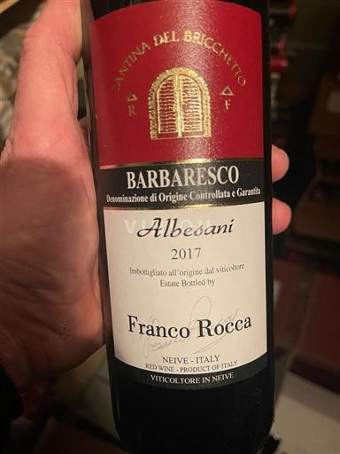 Piëmont Barbaresco Franco Rocca Albesani 2017