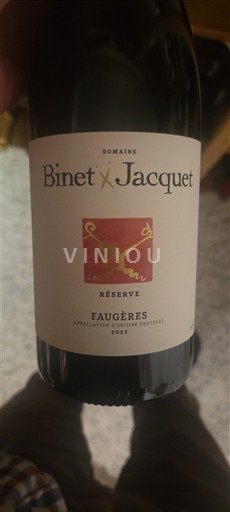 Languedoc Faugères Domaine Binet Jacquet Réserve 2022