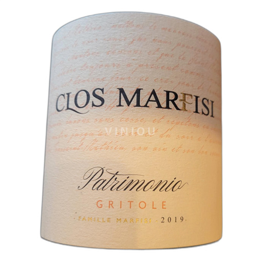 Vin Rouge sec Gritole Clos Marfisi 2019 France Corse Patrimonio AOC