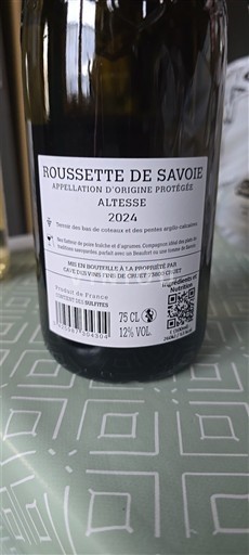 Savoie og Bugey Roussette de Savoie Altesse 2024