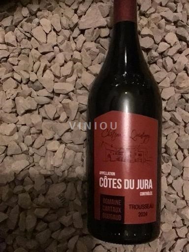 Vin Rouge sec Trousseau Domaine Cartaux Bougaud 2024 France Jura Côtes-du-jura AOC