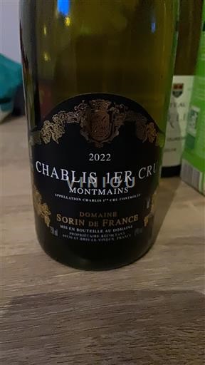 Borgogna Chablis Premier Cru Premier Cru Domaine Sorin de France Montmains 2022