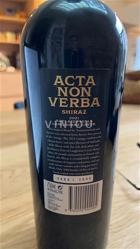 Jižní Austrálie Langhorne Creek Acta Non Verba Shiraz 2021