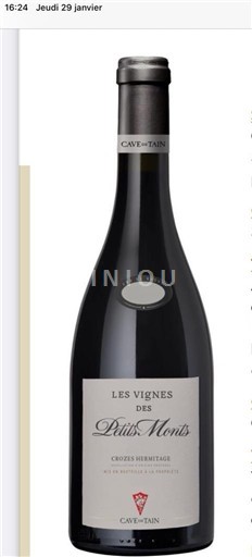 Rhônedalen Crozes-Hermitage Cave de Tain Les Vignes des Petits Monts 2015