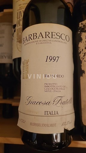 Piemont Barbaresco Giacosa Fratelli Rio Sordo 1997