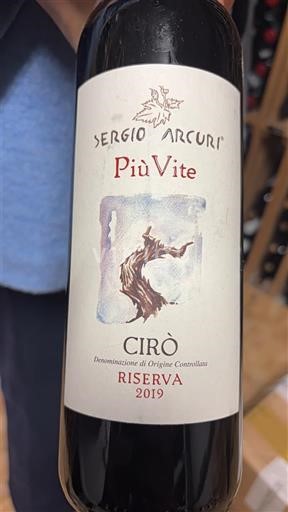 Calabrian Wines Cirò Sergio Arcuri Più Vite 2019