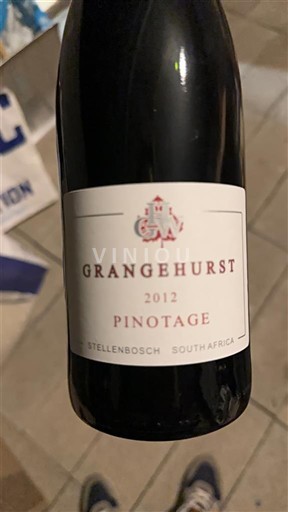 Küstenregion Stellenbosch Grangehurst Pinotage 2012