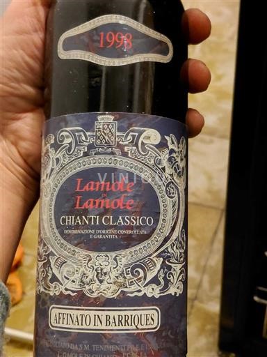 Weine Rouge sec Lamole di Lamole 1998 Italien Toskana Chianti Classico DOCG