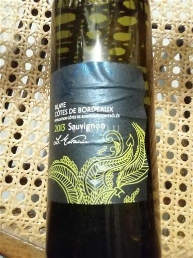 Bordeaux Côtes-de-Bordeaux Sauvignon 2013