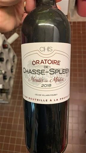Bordeaux Moulis-en-Médoc Chasse-Spleen Oratoire de Chasse-Spleen 2018