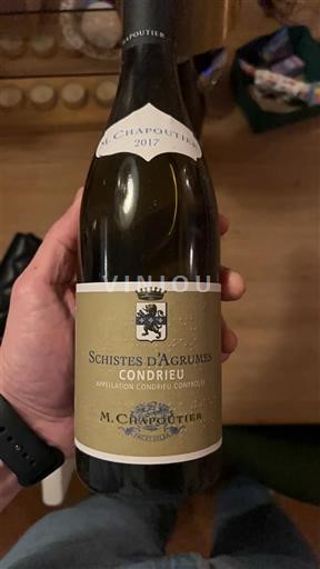 Rhônen laakso Condrieu M. Chapoutier Schistes d'Agrumes 2017