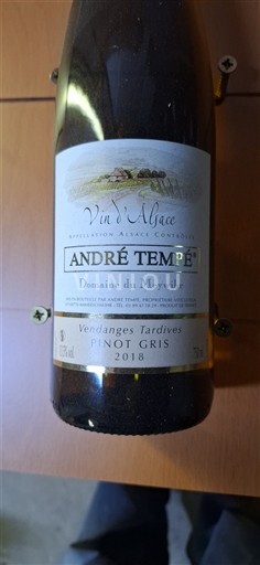 Weine Blanc moelleux Vendanges Tardives Domaine Pinot gris Domaine du Meywihr 2018 Frankreich Elsass Vin de France