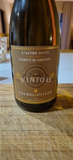Viinit Blanc sec L'Astre Divin Les Crès Calmel & Joseph 2022 Ranska Languedoc Languedoc-Clairette AOC