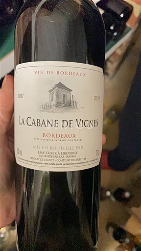 Bordeaux La Cabane de Vignes 2017