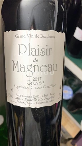 Bordeaux Graves Magneau Plaisir de Magneau 2017