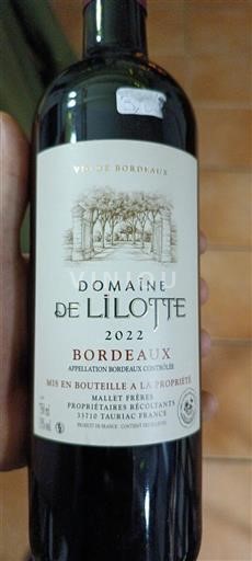 Bordeaux Domaine Lilotte 2022