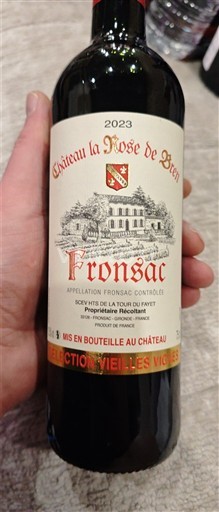 Bordeaux Fronsac Château La Rose de Bieut Sélection Vieilles Vignes 2023
