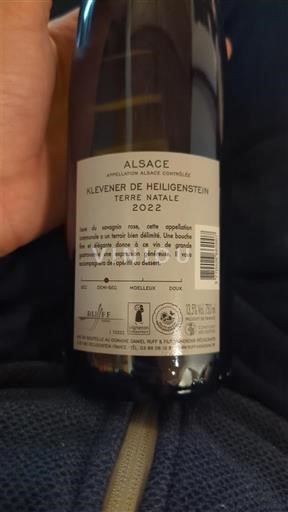 Alsasko Klevener-de-heiligenstein Camille Braun Terre Natale 2022