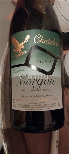 Beaujolais Morgon Chatelet L'Instant 2022