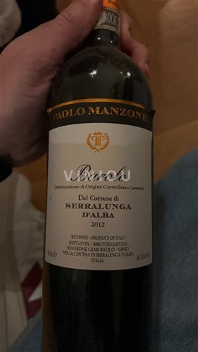 Piémont Barolo Paolo Manzone Del Comune di Serralunga d'Alba 2012