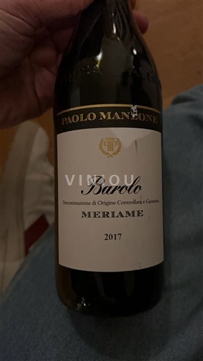 Piémont Barolo Paolo Manzone Meriame 2017