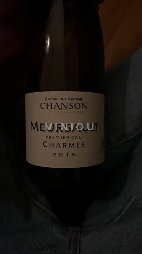 Bourgogne Meursault Premier Cru Chanson Charmes 2015