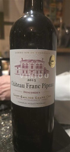 Bordeaux Saint-Émilion Grand Cru Grand Cru Château Franc Pipeau Descombes 2015