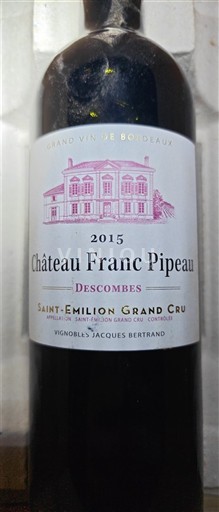 Bordeaux Saint-Émilion Grand Cru Grand Cru Château Franc Pipeau Descombes 2015