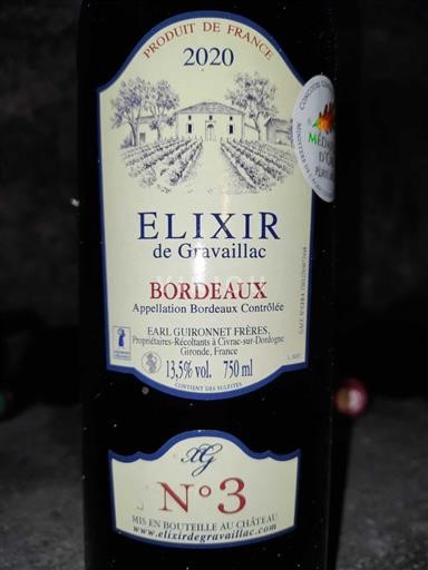 Bordeaux Gravaillac N°3 2020