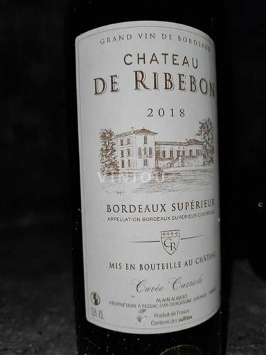 Bordeaux Bordeaux superiore Château Ribebon Caractère 2018