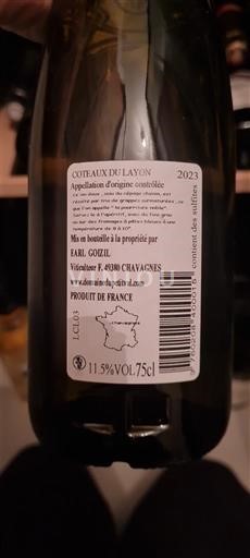 Víno Blanc moelleux EARL Gouil 2023 Francie Údolí Loiry Coteaux-du-Layon AOC
