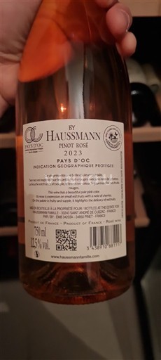 Languedoc y Rosellón País de Oc By Haussmann Pinot Rosé 2023