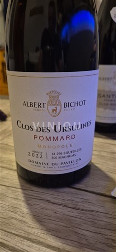 Bourgogne Pommard Domaine Albert Bichot - Domaine du Pavillon Clos des Ursulines Monopole 2022