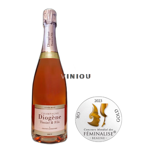 Champagne Sâm-panh Diogène Tissier et Fils Rosé Không niên vụ