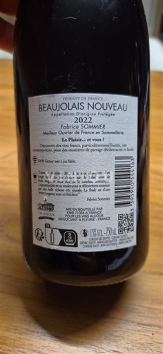 Beaujolais Beaujolais Nouveau Fabrice Sommier 2022