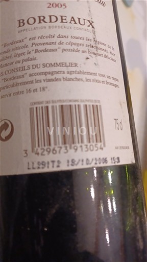Bordeaux Château La croix jacquereau 2005