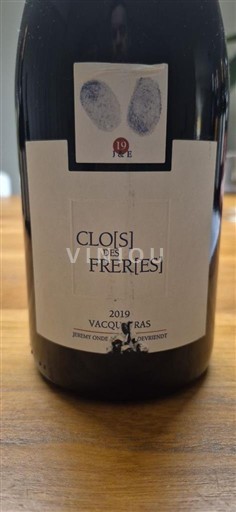 Rhône Valley Vacqueyras Clos des Frères 2019