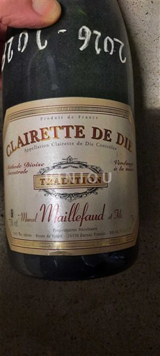 Šumivá vína Blanc doux Tradition Marcel Maillefaud et Fils 2016 Francie Údolí Rhôny Clairette-de-Die AOC