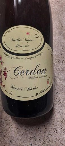 Savoie og Bugey Bugey-Cerdon Xavier Barbe Vieilles Vignes Ikke årgangsbestemt
