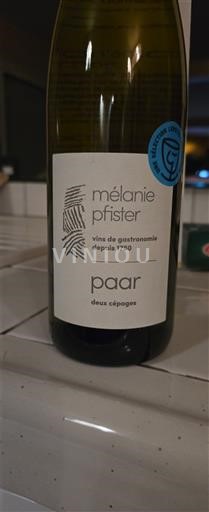 Weine Blanc sec Paar Mélanie Pfister Non millésimé Frankreich Elsass Vin de France