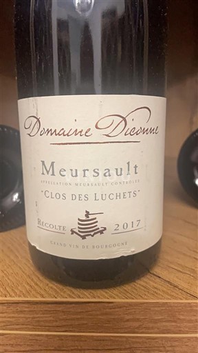 Burgundi Meursault Domaine Dieonne Clos des Luchets 2017
