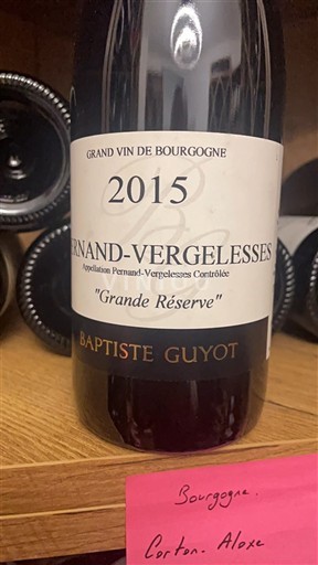 Bourgogne Pernand-Vergelesses Baptiste Guyot Grande Réserve 2015