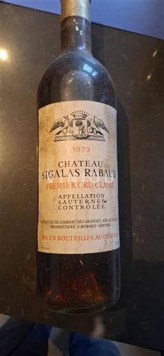 Burdeos Sauternes Premier Cru Château Sigalas Rabaud 1973