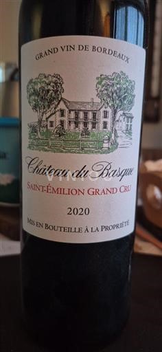 Bordeaux Saint-Émilion Grand Cru Grand Cru Château Basque 2020
