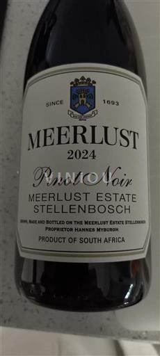 Região Costeira Stellenbosch Meerlust Estate Pinot Noir 2024