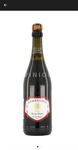 Emilia-Romagna Lambrusco Cà De' Medici Rosso Dolce Ikke årgangsbestemt